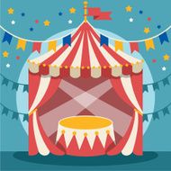 Vector flat circus illustration