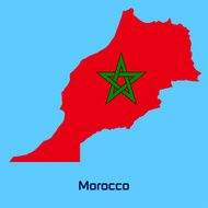 vector map of Morocco
