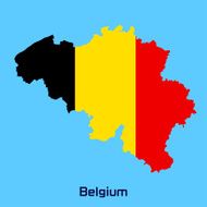 vector map of Belgium