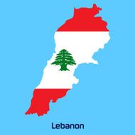 vector map of Lebanon