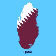 vector map of Qatar