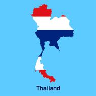 vector map of Thailand