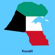 vector map of Kuwait