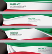 Abstract Kuwait Flag Background Modern Contemporary Art (Vector Art)