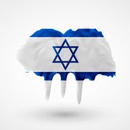 Flag of Israel painted colors