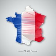 France map in a Triangular Style Vector Illustration