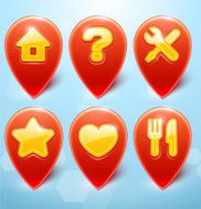 Vector Map Markers Set