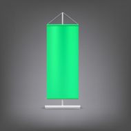 Green advertising stand Blank vector illustration