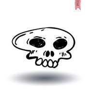 skull cartoon icon vector illustration N12