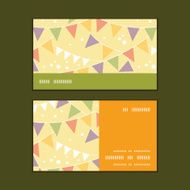 Vector party decorations bunting horizontal stripe frame pattern business cards