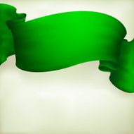 waving green ribbon banner N2