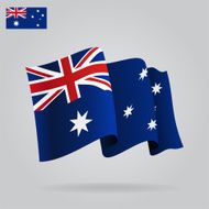 Flat and waving Australian Flag
