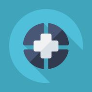 Flat modern design with shadow vector icons medical cross N4