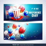 Independence day banners - Vector set
