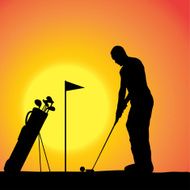 Vector silhouette of a man N250