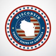 Vintage label Wisconsin