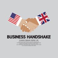 Business Handshake Vector Illustration USA and UK