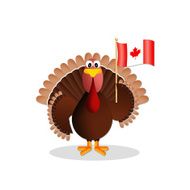 Turkey with flag of Canada for Thanksgiving N2