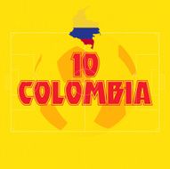 COLOMBIA soccer ball illustration N2