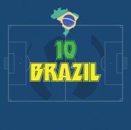 BRAZIL soccer ball illustration N2