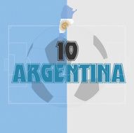 ARGENTINA soccer ball illustration N2