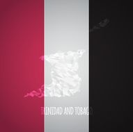 Low Poly Trinidad and Tobago Map with National Colors