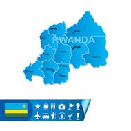 Rwanda vector map