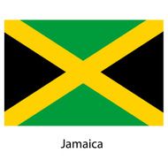 Flag of the country jamaica Vector illustration