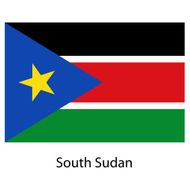 Flag of the country south sudan Vector illustration