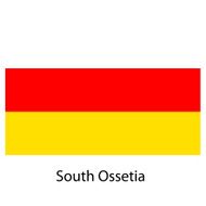 Flag of the country south ossetia Vector illustration