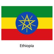 Flag of the country ethiopia Vector illustration