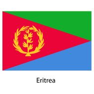 Flag of the country eritrea Vector illustration