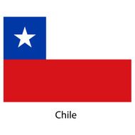 Flag of the country chile Vector illustration
