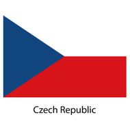 Flag of the country czech republic Vector illustration