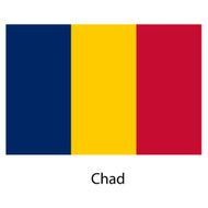 Flag of the country chad Vector illustration