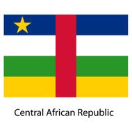 Flag of the country central african republic Vector illustrat