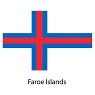 Flag of the country faroe islands Vector illustration