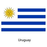 Flag of the country uruguay Vector illustration