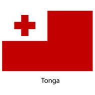 Flag of the country tonga Vector illustration