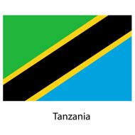 Flag of the country tanzania Vector illustration