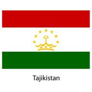 Flag of the country tajikistan Vector illustration