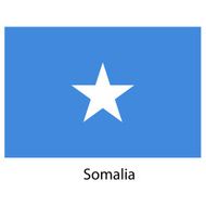 Flag of the country somalia Vector illustration