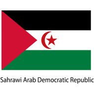 Flag of the country sahrawi arab democratic republic Vector i