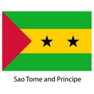 Flag of the country sao tome and principe Vector illustration