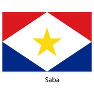 Flag of the country saba Vector illustration