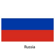 Flag of the country russia Vector illustration