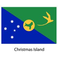 Flag of the country christmas island Vector illustration