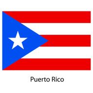 Flag of the country puerto rico Vector illustration