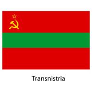 Flag of the country transnistria Vector illustration