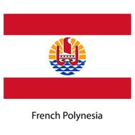 Flag of the country french polynesia Vector illustration